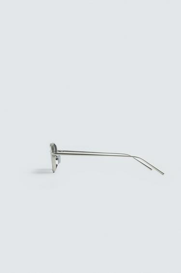 LUNETTES DE SOLEIL MÉTALLIQUES OVALES - Argent Mat de Zara - Image 4