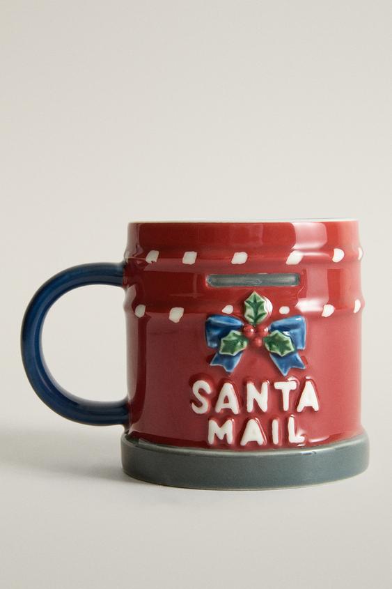 ΧΡΙΣΤΟΥΓΕΝΝΙΑΤΙΚΗ ΚΟΥΠΑ ΑΠΟ ΠΗΛΙΝΟ SANTA MAIL - Πολύχρωμο του Zara - Εικόνα 0