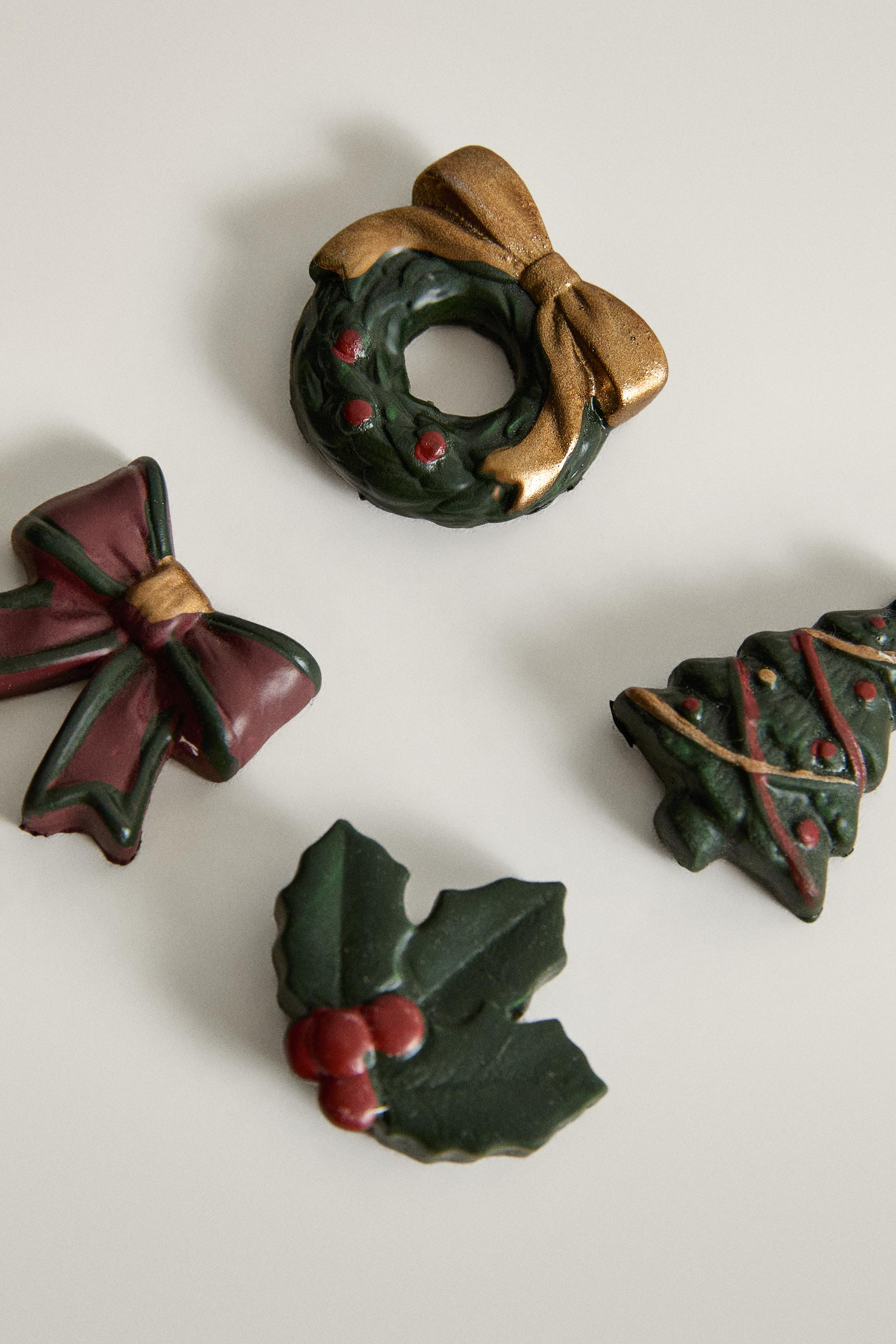 LOT DE 4 PIN'S POUR BOUGIES DE NOËL