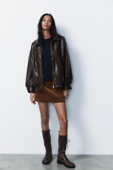 CORDUROY MINI SKIRT - Light brown by Zara - Image 0