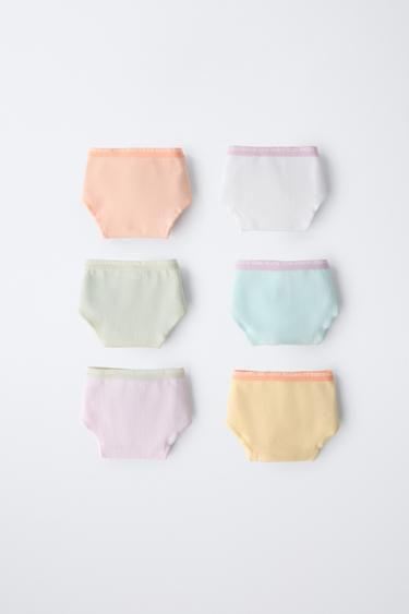 6-14 AÑOS/ PACK SEIS BRAGUITAS FRUTAS BRILLO - Multicolor de Zara