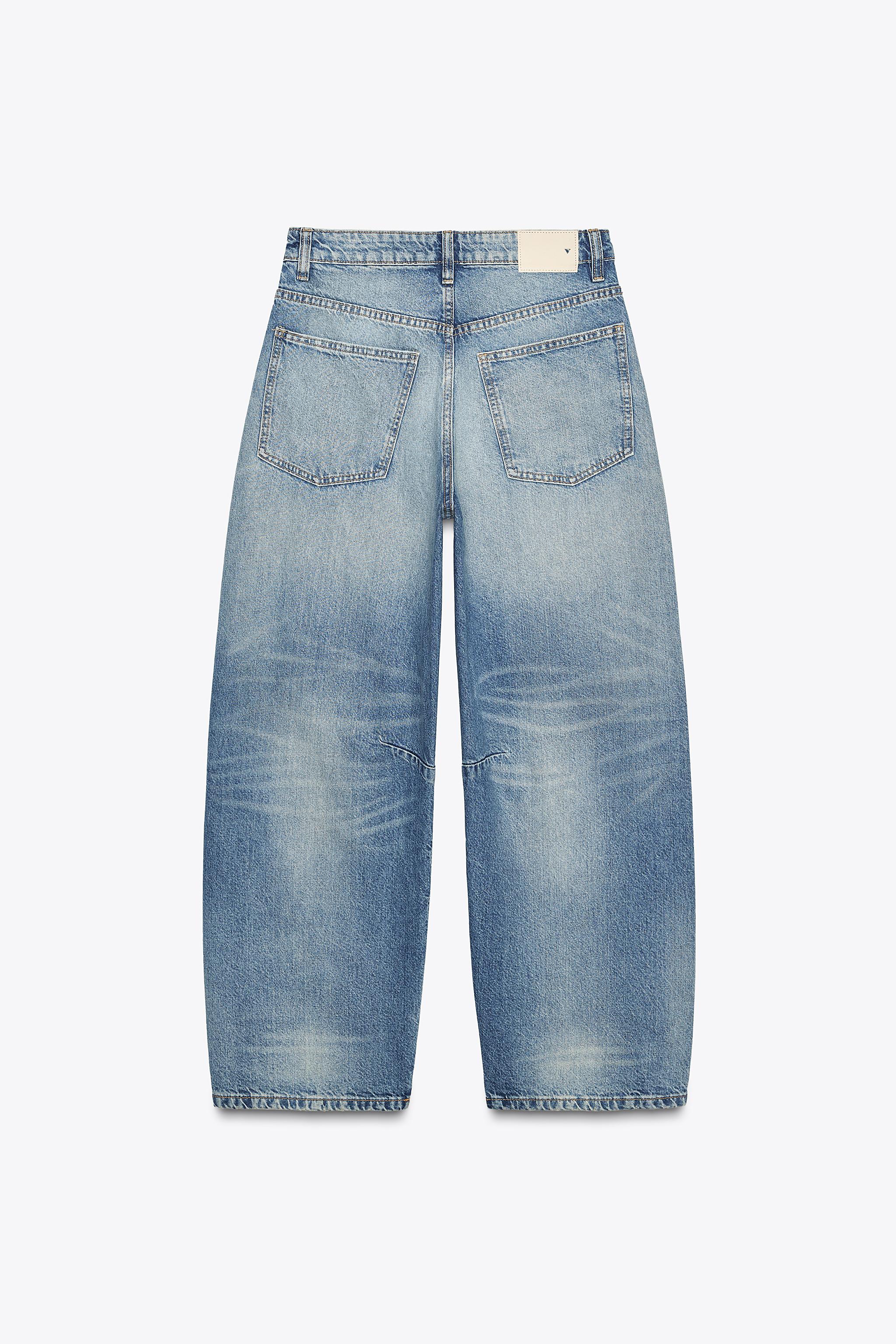 ZW COLLECTION MID-RISE BALLOON JEANS - Brown | ZARA United