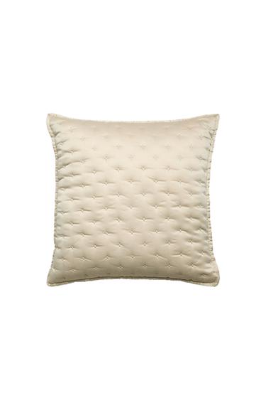 CAPA DE ALMOFADA EDREDOM CETIM LISO COM NÓS - Cavada da Zara