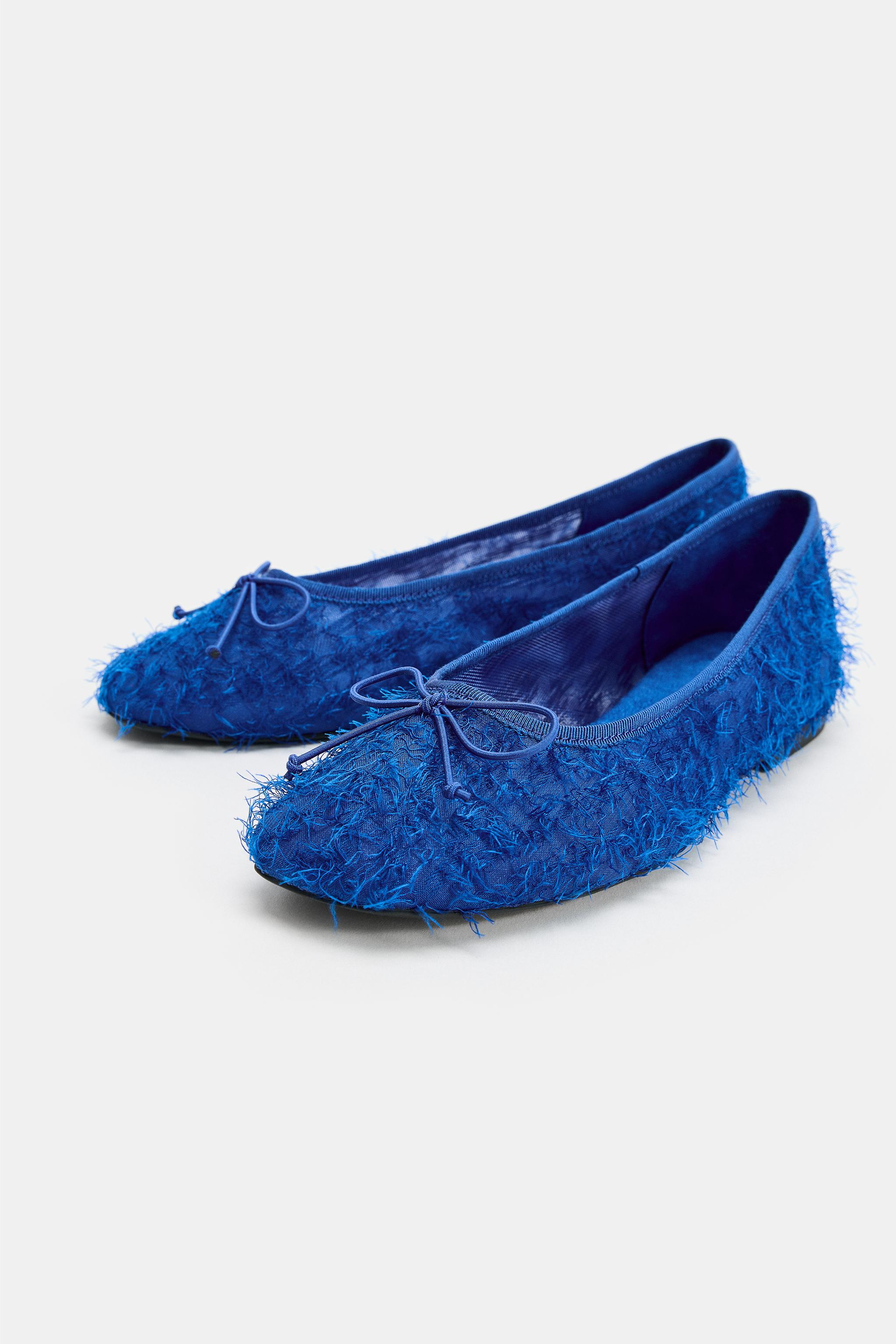 BOW TEXTURED FABRIC BALLET FLATS