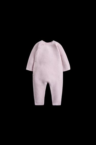 Zara GARTER STITCH JUMPSUIT - Light pink - Image 0