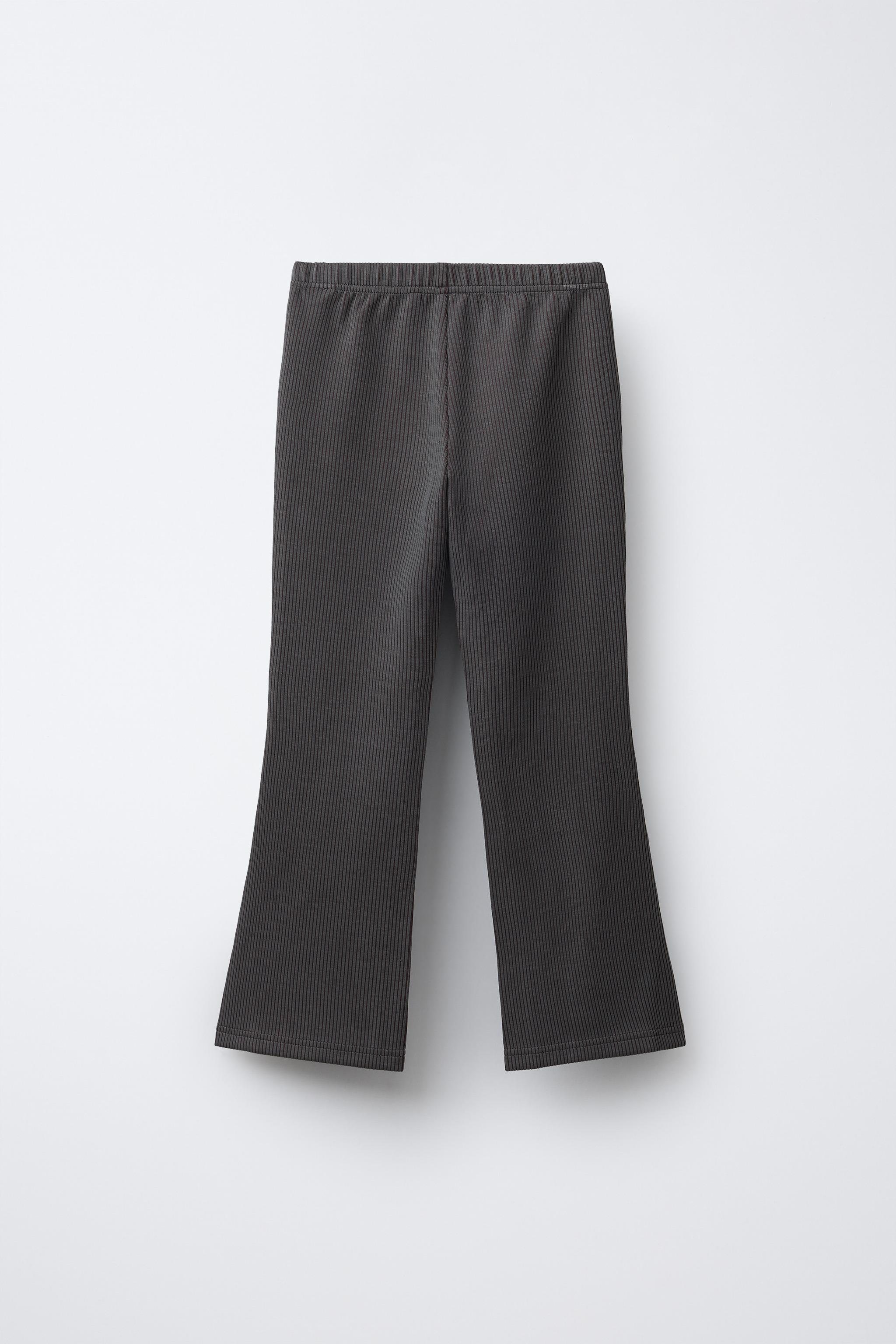 RIBBED FLARE PANTS WITH MODAL