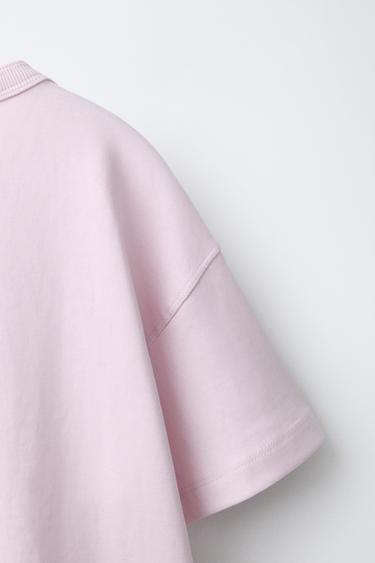 BASIC INTERLOCK T-SHIRT - Pink by Zara - Image 3