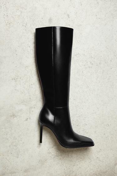 LEATHER HEELED BOOTS LUDOVIC DE SAINT SERNIN x ZARA - Black by Zara