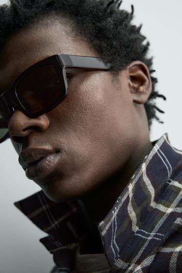 CHEMISE À CARREAUX EN FLANELLE - Bleu marine foncé de Zara - Image 4