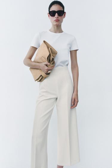 PANTALÓN CULOTTE ZW COLLECTION - Crudo de Zara - Imagen 0