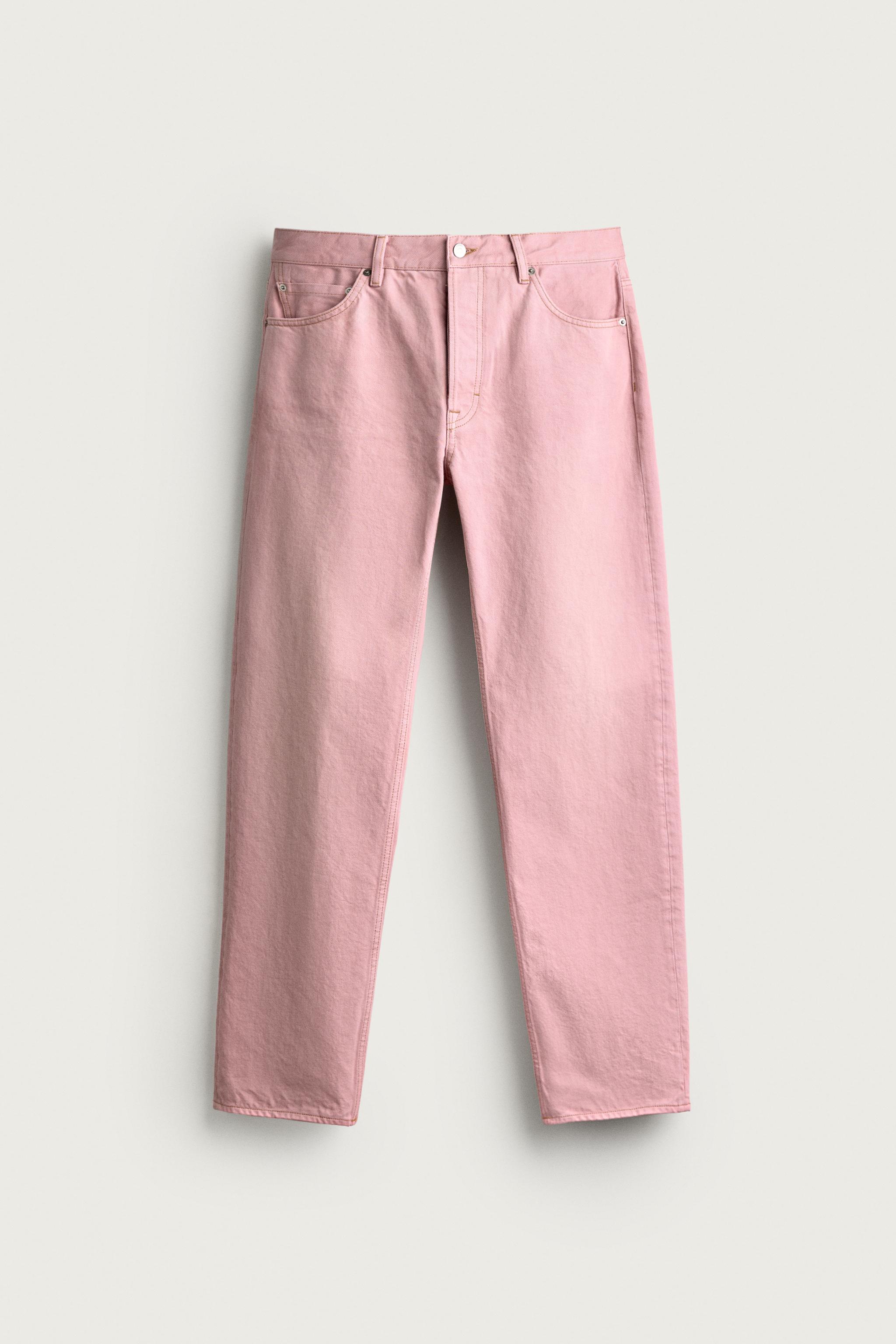 STRAIGHT FIT JEANS — Light pink