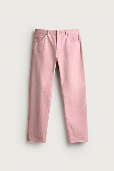 ג'ינס STRAIGHT FIT - ורוד בהיר של Zara