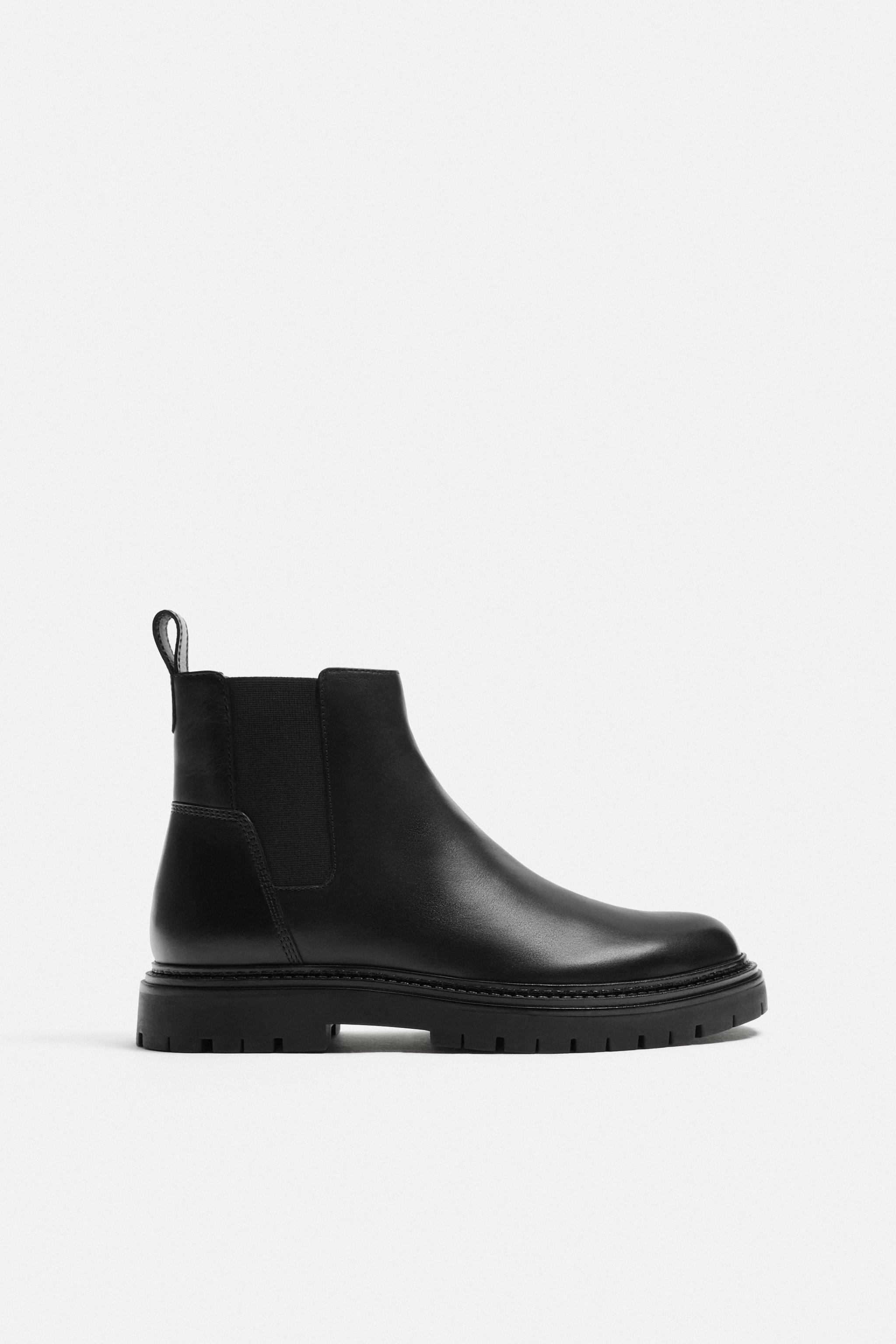 Black Zara Chelsea Boots Men POINTED CHELSEA BOOTS Black ZARA