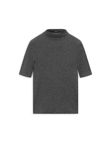 Zara Short sleeve cotton blend T-shirt - Anthracite grey