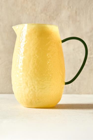 PICHET BOROSILICATE ANSE CONTRANSTE - Jaune de Zara - Image 1