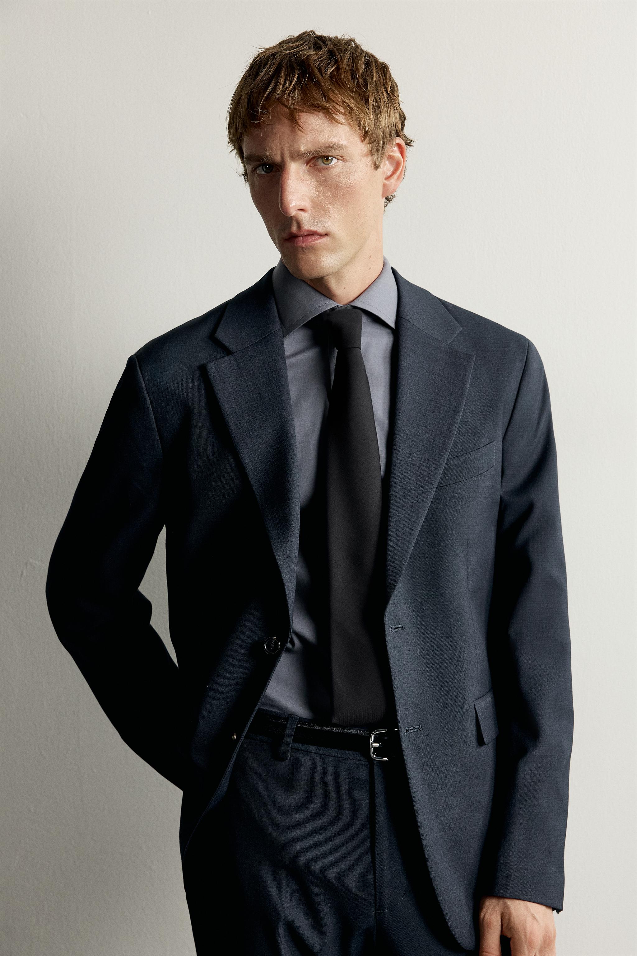 COMFORT SUIT BLAZER — Navy blue