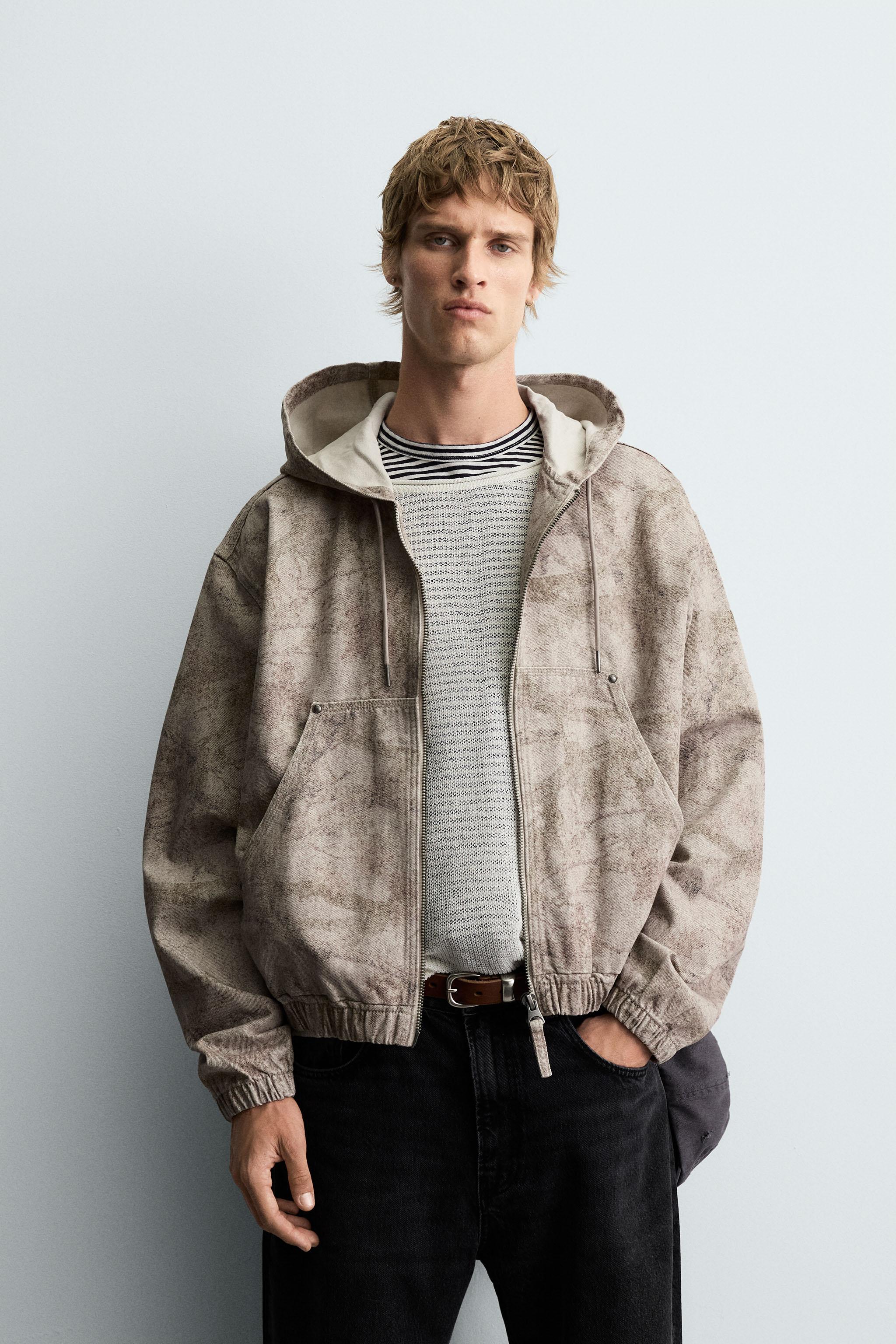 ZARA メンズ　フードつきMA1 　Mサイズ フード付きジャケット | メンズ | ZARA 日本