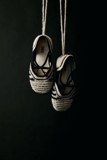 TIMELESZ - CROCHET BALLERINAS - White by Zara