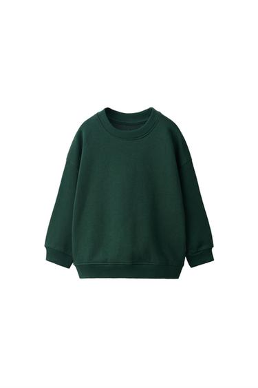 PLAIN SWEATSHIRT - Bottle green by Zara