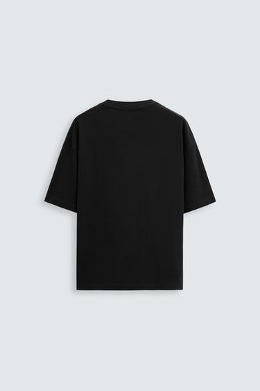 HEAVYWEIGHT REGULAR FIT BASIC T-SHIRT - Black by Zara