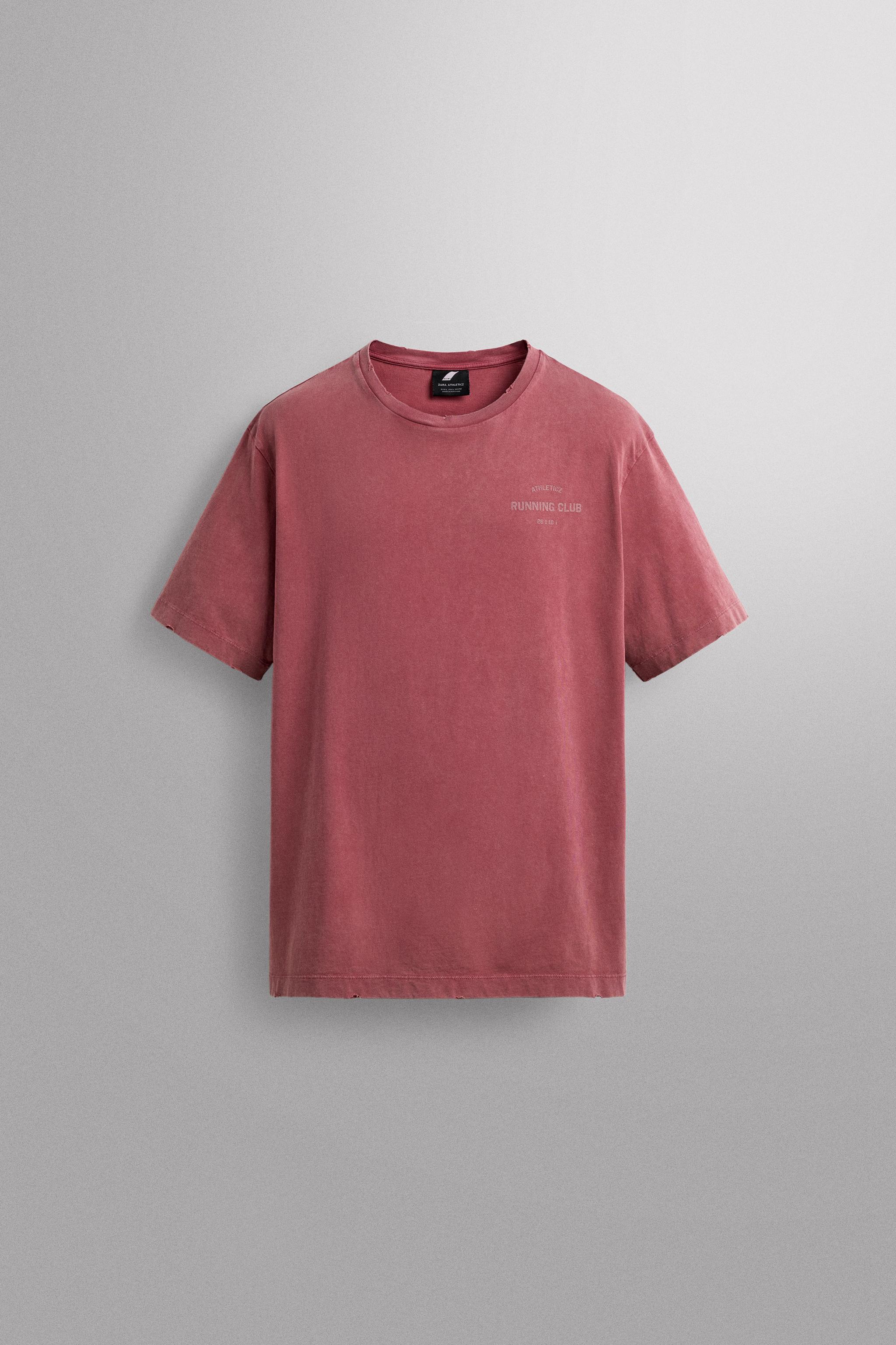 COTTON RUNNING T-SHIRT — Red