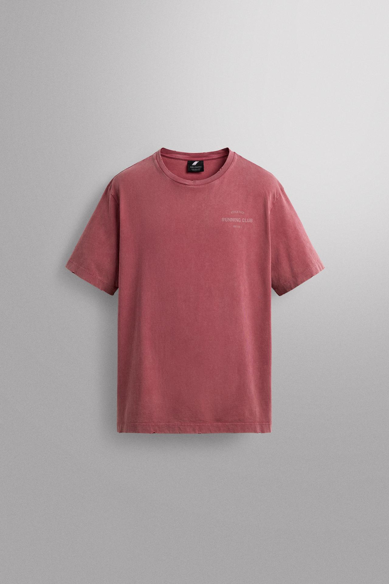 COTTON RUNNING T-SHIRT — Red