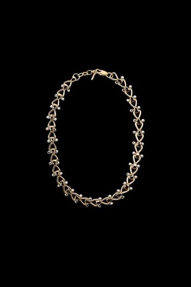 Zara COMBINED METAL PIECE NECKLACE - Golden