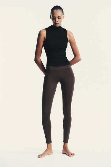 TOP COTON MODAL - Noir de Zara