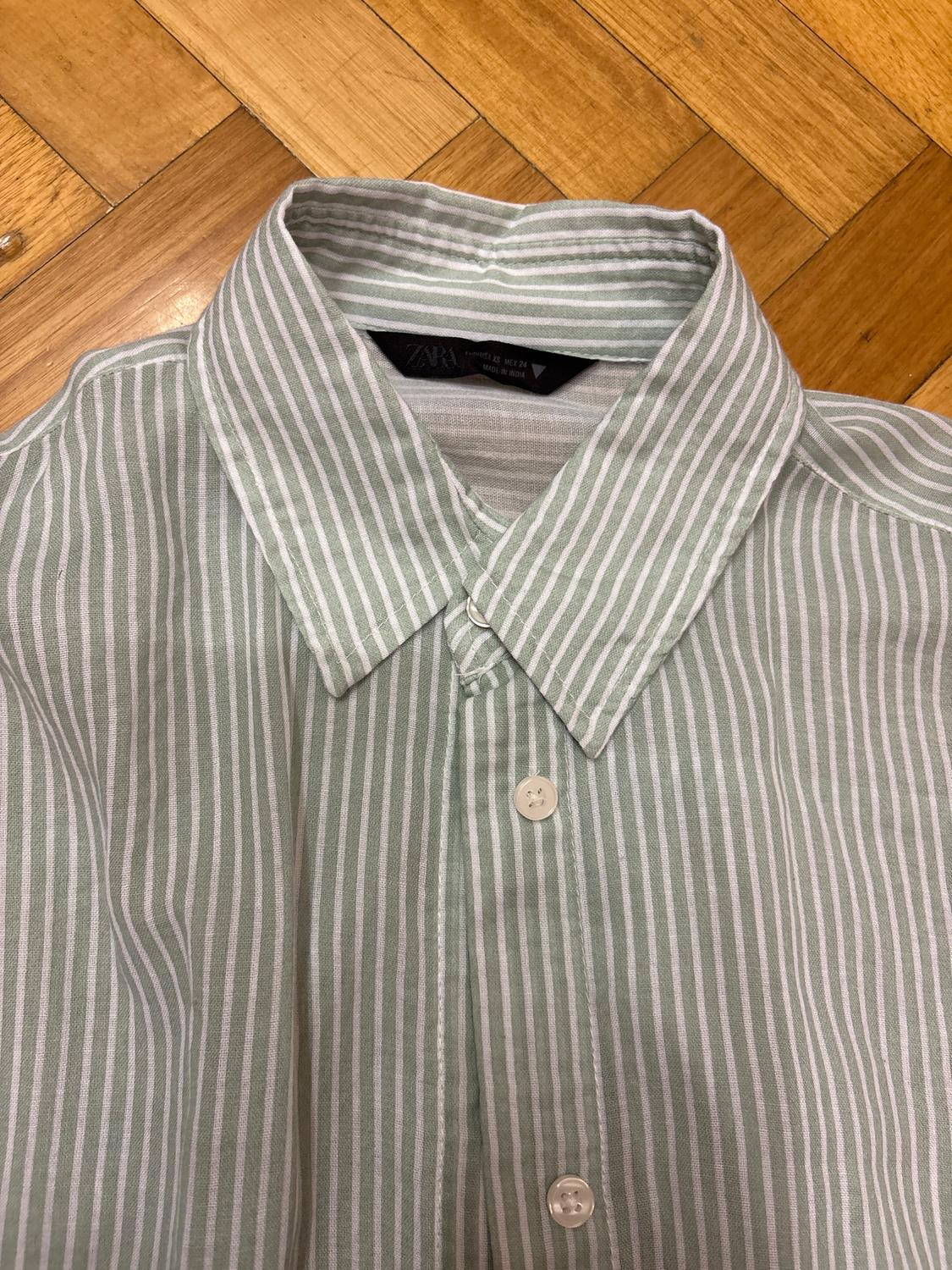 OVERSIZE STRIPED GAUZE SHIRT - Image 3