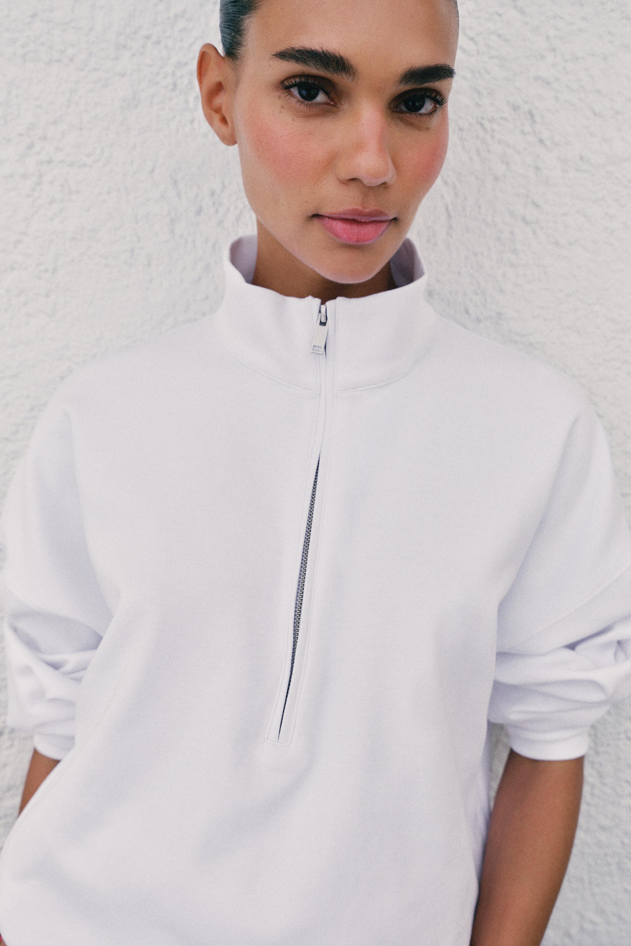 FERMUARLI OVERSIZE SWEATSHIRT - Görsel 2