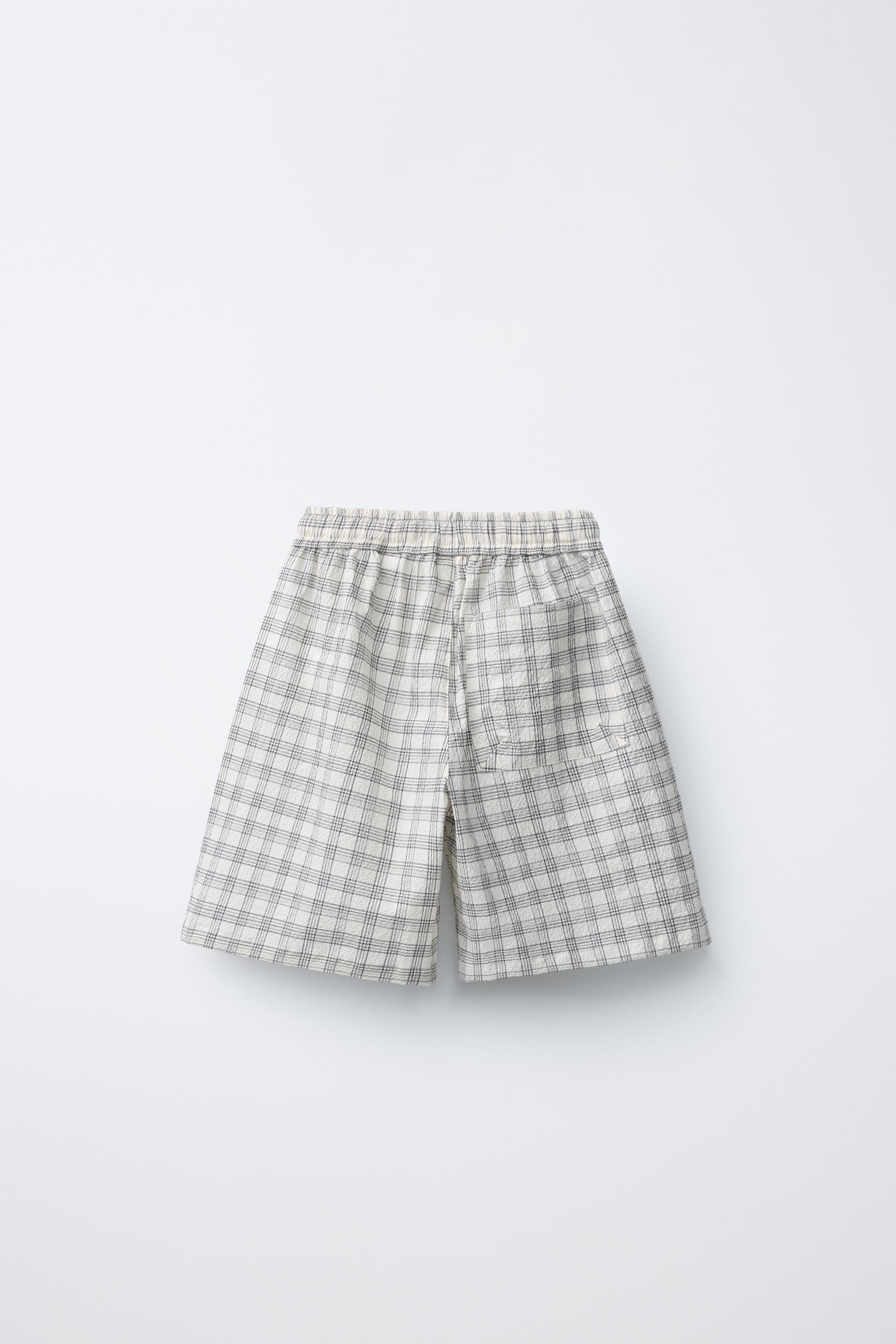 Детские шорты Zara PUKAS SURF PLAID SEERSUCKER SHORTS — фото 2