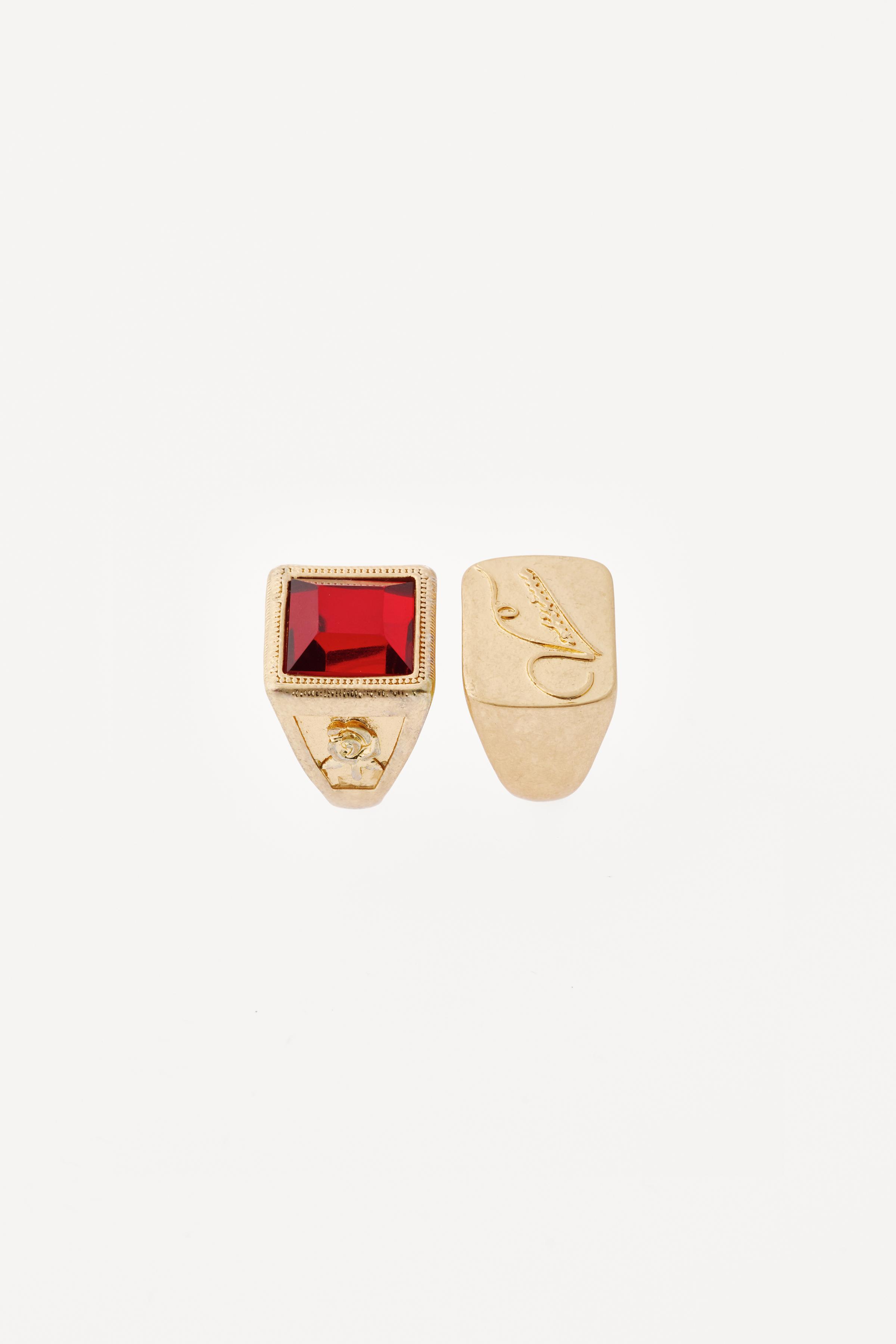2-PACK OF WILLY CHAVARRIA X ZARA RESIN SIGNET RINGS