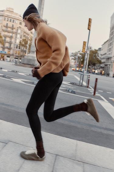 CHAQUETA 95% LANA OVERSIZE - Camel oscuro de Zara