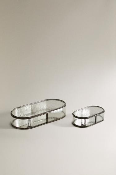 OVAL GLASS BOX - Matte silver by Zara - Image 1