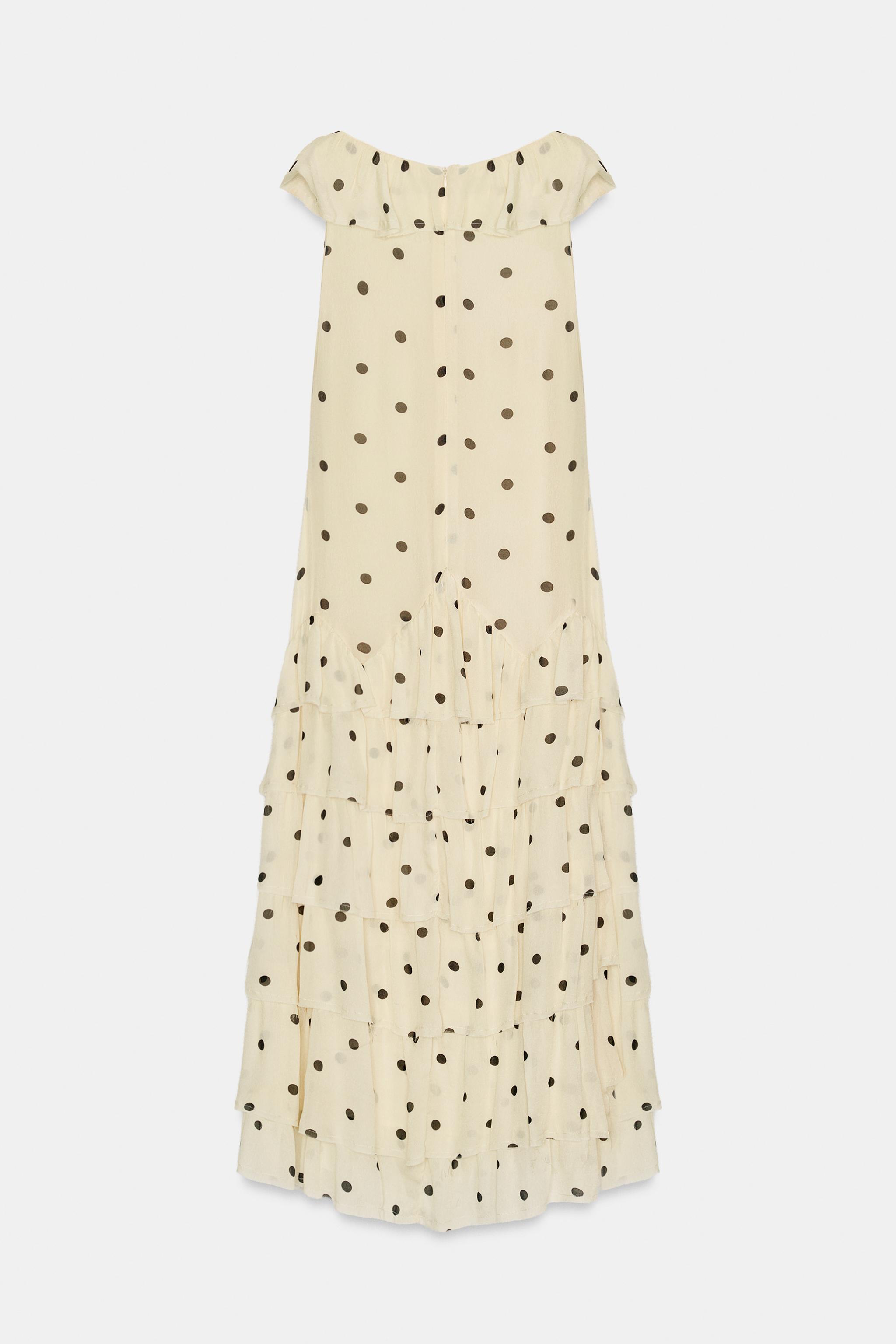 ASYMMETRICAL POLKA DOT DRESS