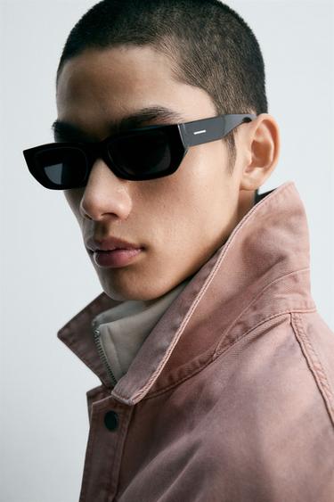 Zara WASHED TEXTURED OVERSHIRT - Faded pink