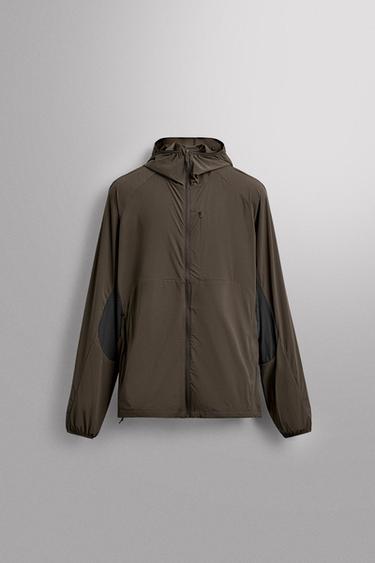 LIGHTWEIGHT COLOUR BLOCK TECHNICAL JACKET - Brown by Zara