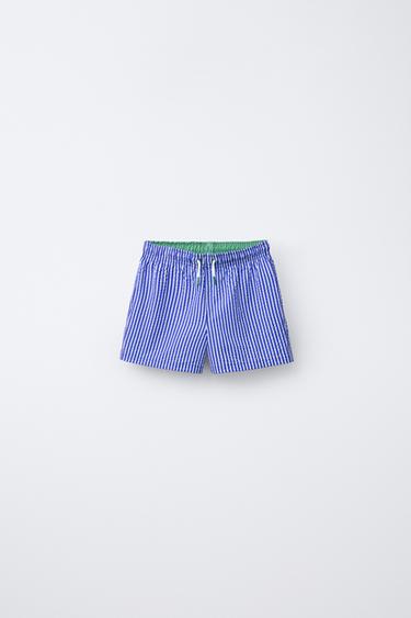 Zara 1-6 YEARS/SEERSUCKER SWIM SHORTS - Blue - Image 0