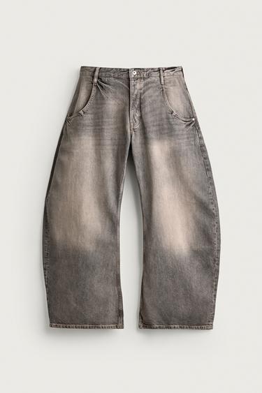 ДЖИНСИ LOOSE BARREL FIT - Сірий Zara