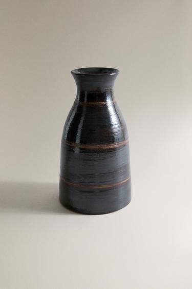 トール デコラティブ 花瓶ダークブラウン0Zaraのトール デコラティブ 花瓶 - ダークブラウン - 画像 0