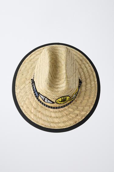 BODY GLOVE © STRAW-EFFECT PATCH HAT - Tobacco by Zara - Image 2