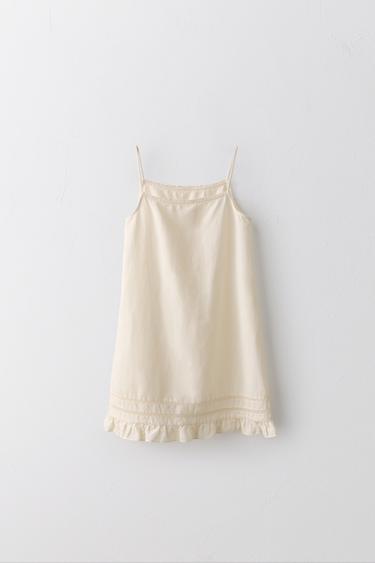 2-5 YEARS/ LIMITED EDITION COTTON LINEN TUNIC DRESS - Mid-ecru by Zara - Image 1