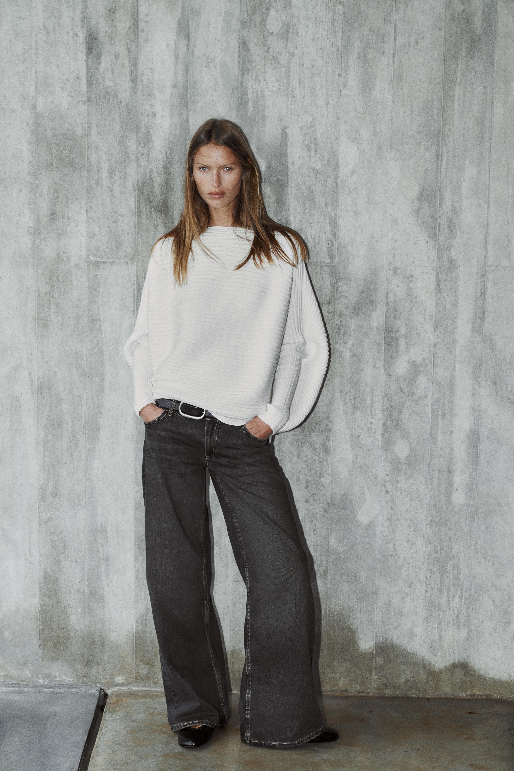 VOLUME TEXTURED KNIT JUMPER - White | ZARA United States