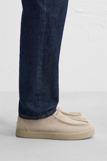 CASUAL LEATHER SHOES - Ecru White by Zara - Image 0