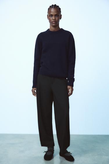 BARREL BUTTON TROUSERS - Black by Zara - Image 0