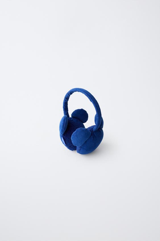 Детские головные уборы Zara Mickey Mouse © Disney Corduroy Earmuffs, цвет: Синий