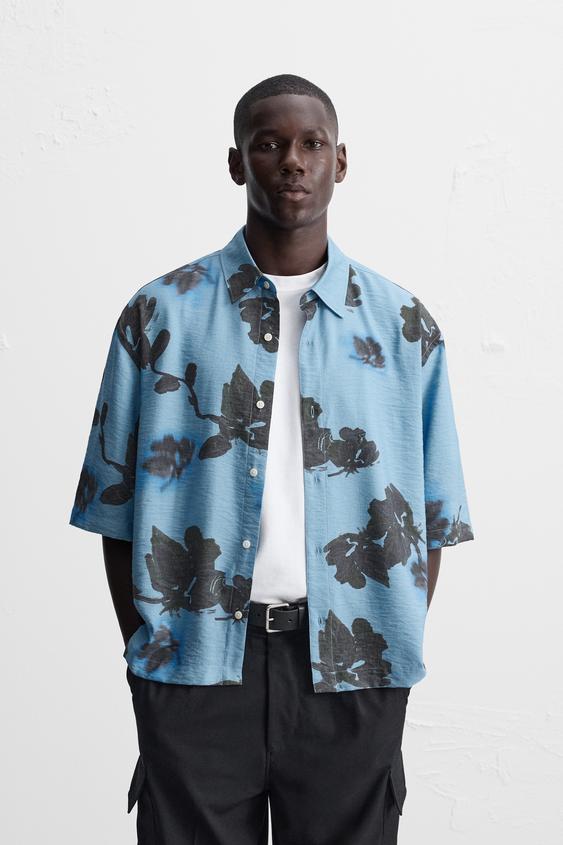Zara Online Camisa Hombre Flores Zara Camisa Zara Hombre M Flores