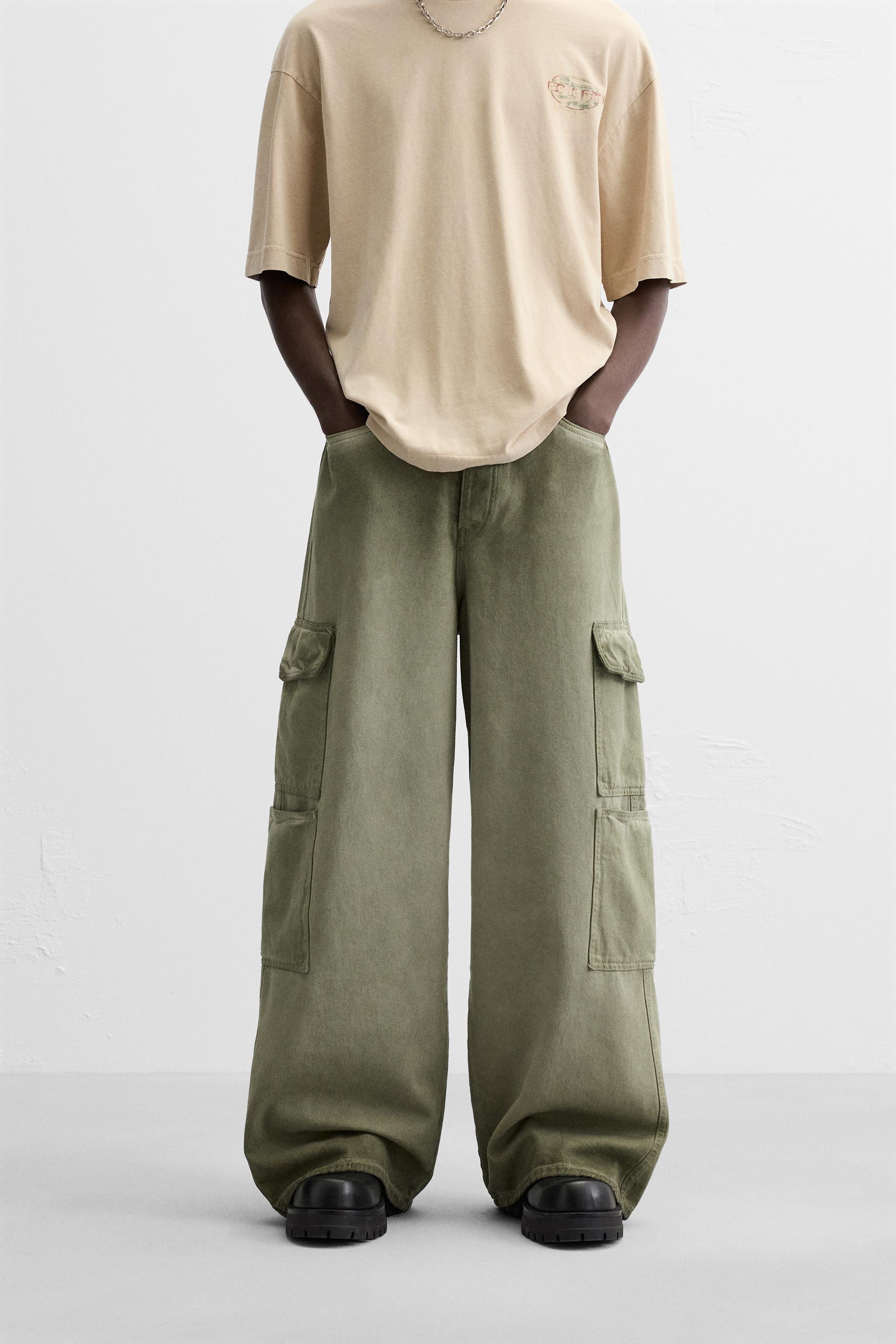 CARGO TROUSERS Green ZARA Australia