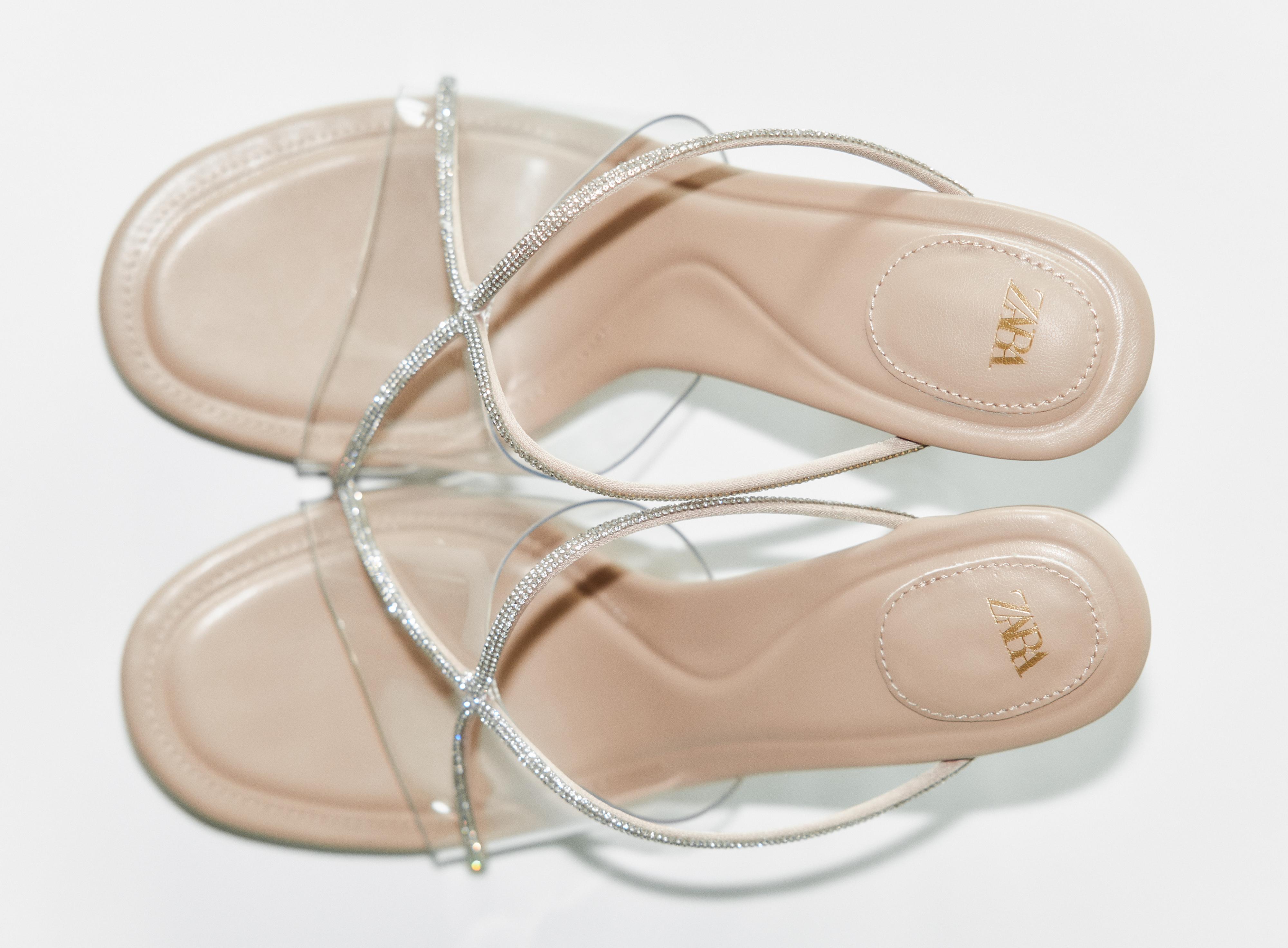 Zara clear flat sandals new arrivals