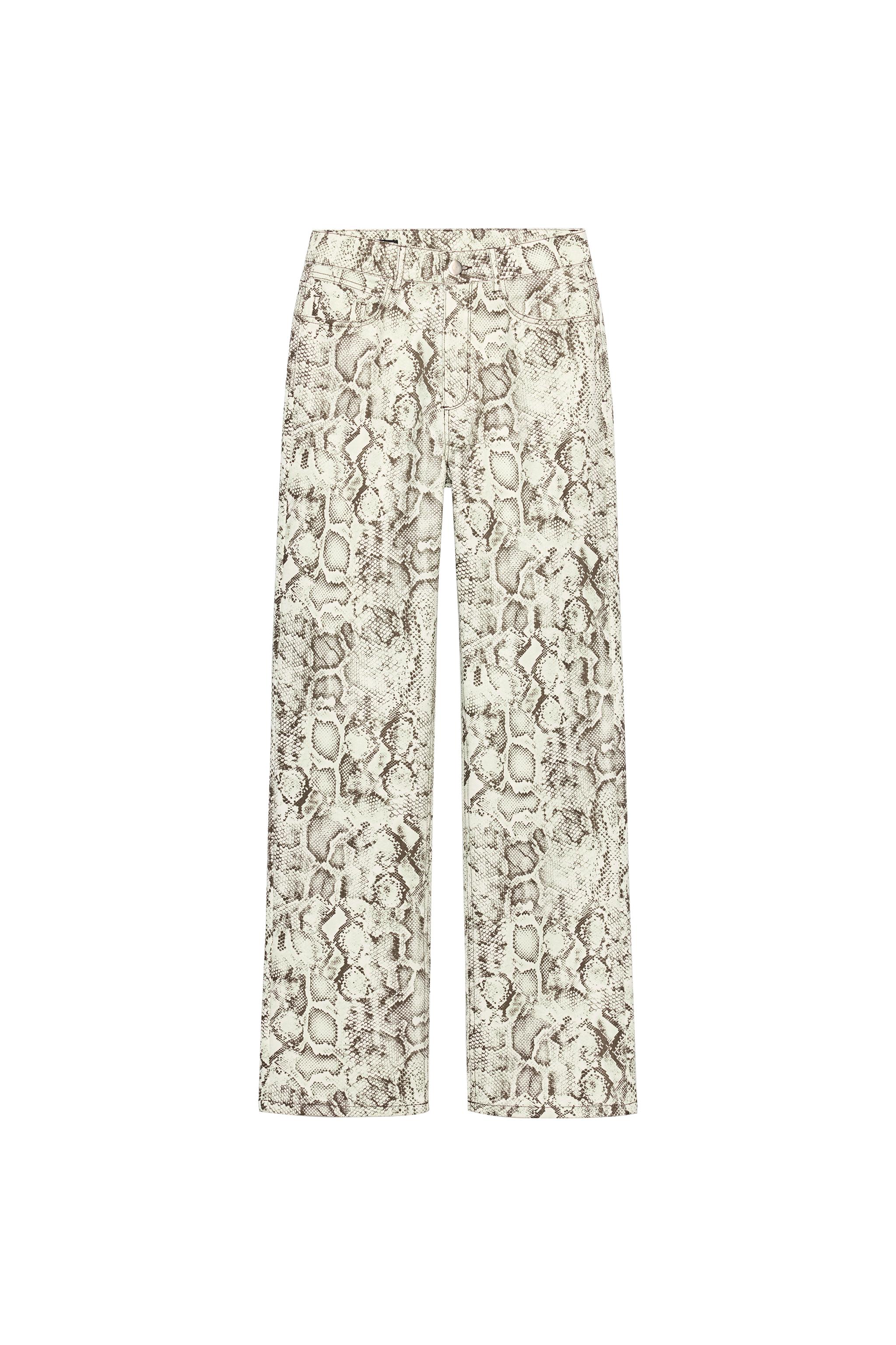 JEANS Z1975 STRAIGHT TIRO ALTO LONG LENGTH ESTAMPADO ANIMAL